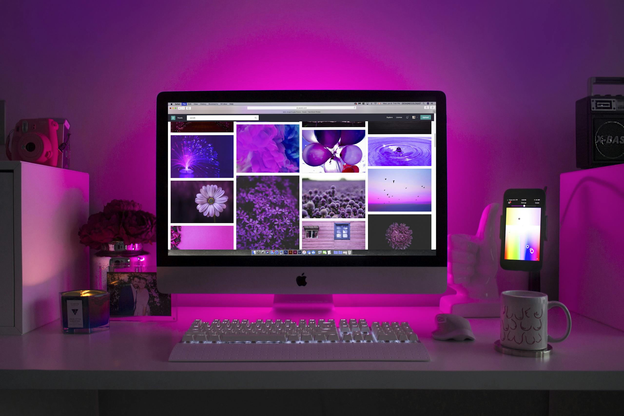 Minimalist workspace setup showing calm environment conducive to better sleep routines
