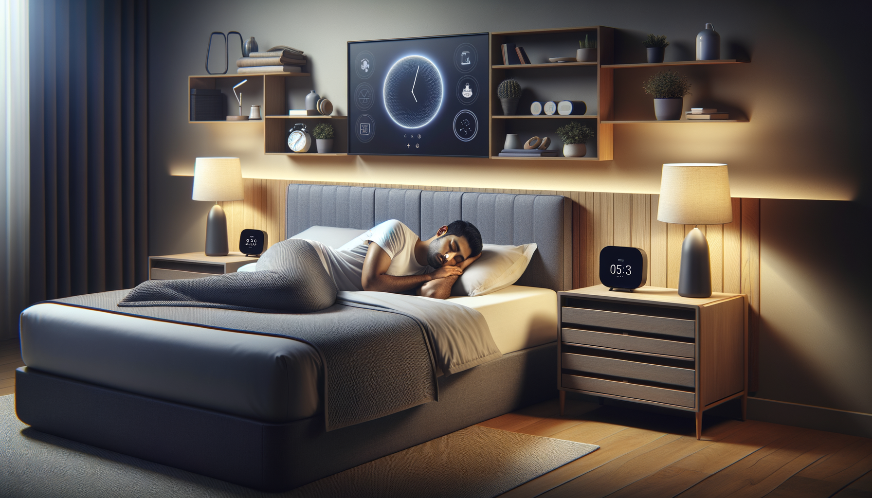Close-up detail shot of sleep technology device design and build quality