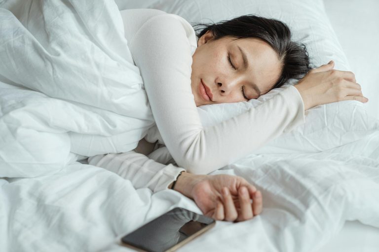 Calm, minimalist bedroom or sleeping space