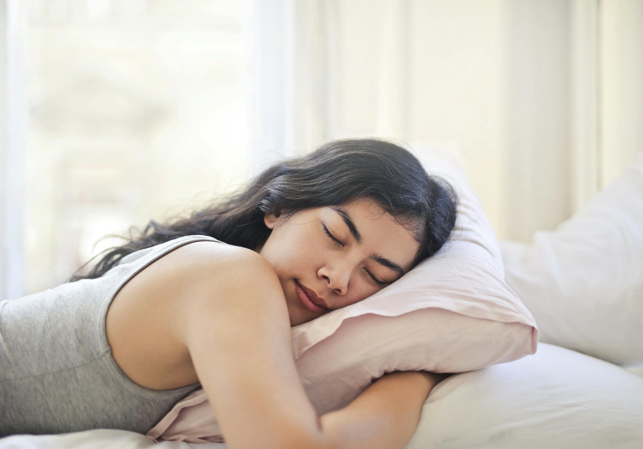Calm, minimalist bedroom or sleeping space