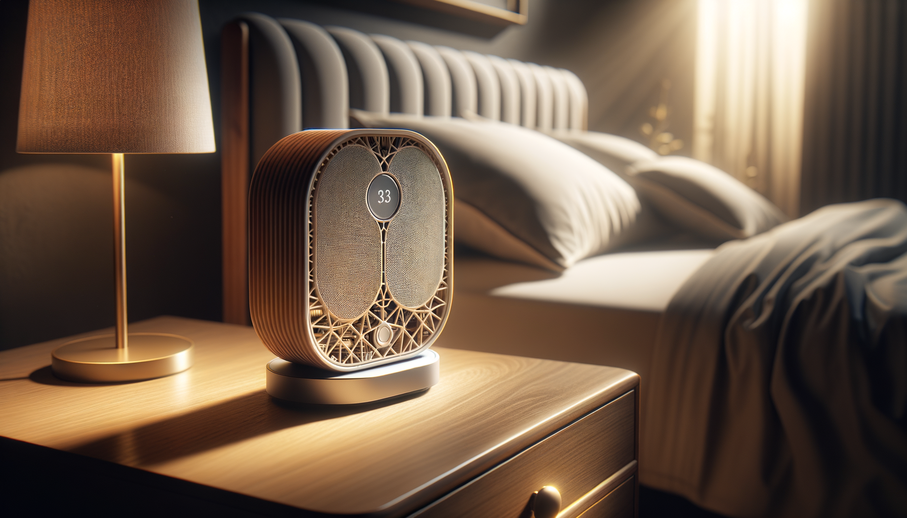 Close-up detail of sleep technology device build quality and design